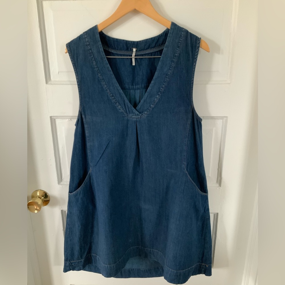 Freepeople indigo denim dress. Perfect for summer.
